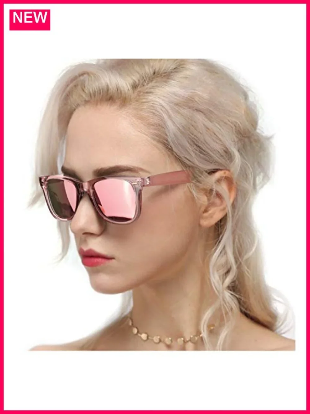 Women's Polarized Sunglasses UV400 Protection Mirrored Lens Square